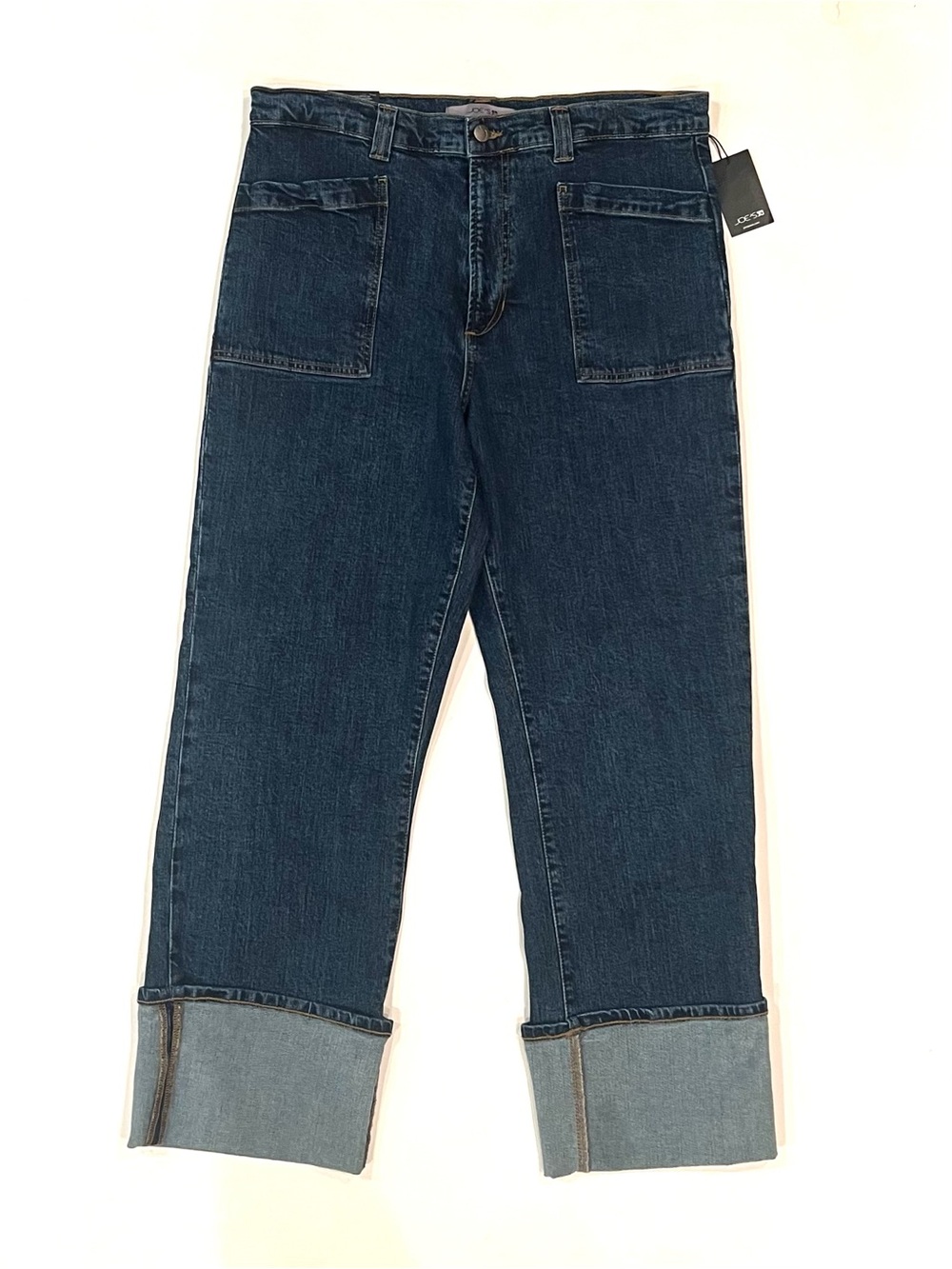 Joes Joe's Jeans High Rise Valentine Straight Wide Leg w Cuff Womens 32 NEW